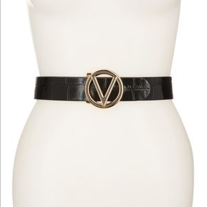 Valentino giusy croc embossed leather belt